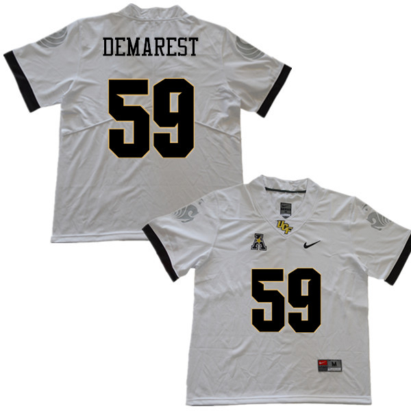 Men #59 Gary Demarest UCF Knights College Football Jerseys Sale-White